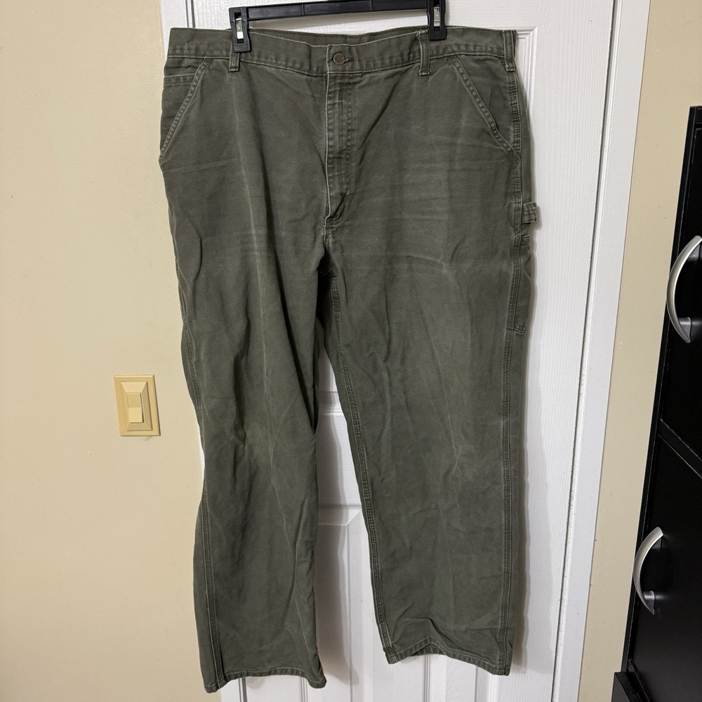 Vintage Carhartt Carpenter Pants Mens Size 40x30 Green B11 MOS Workwear